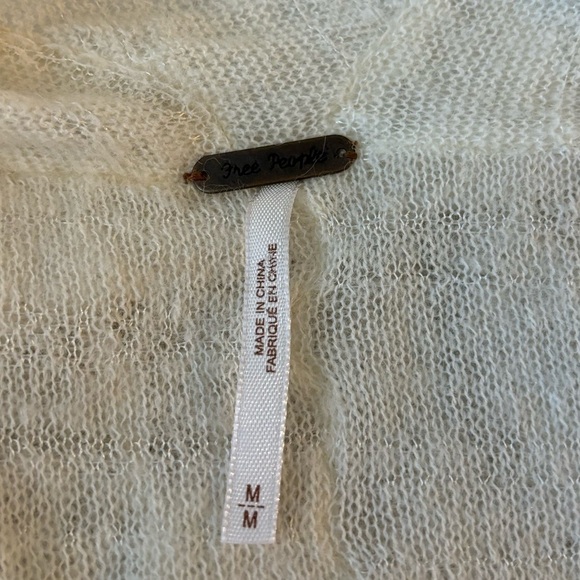 Free People lightweight beige sheer sweater loose fit. Size Medium - Picture 3 of 16